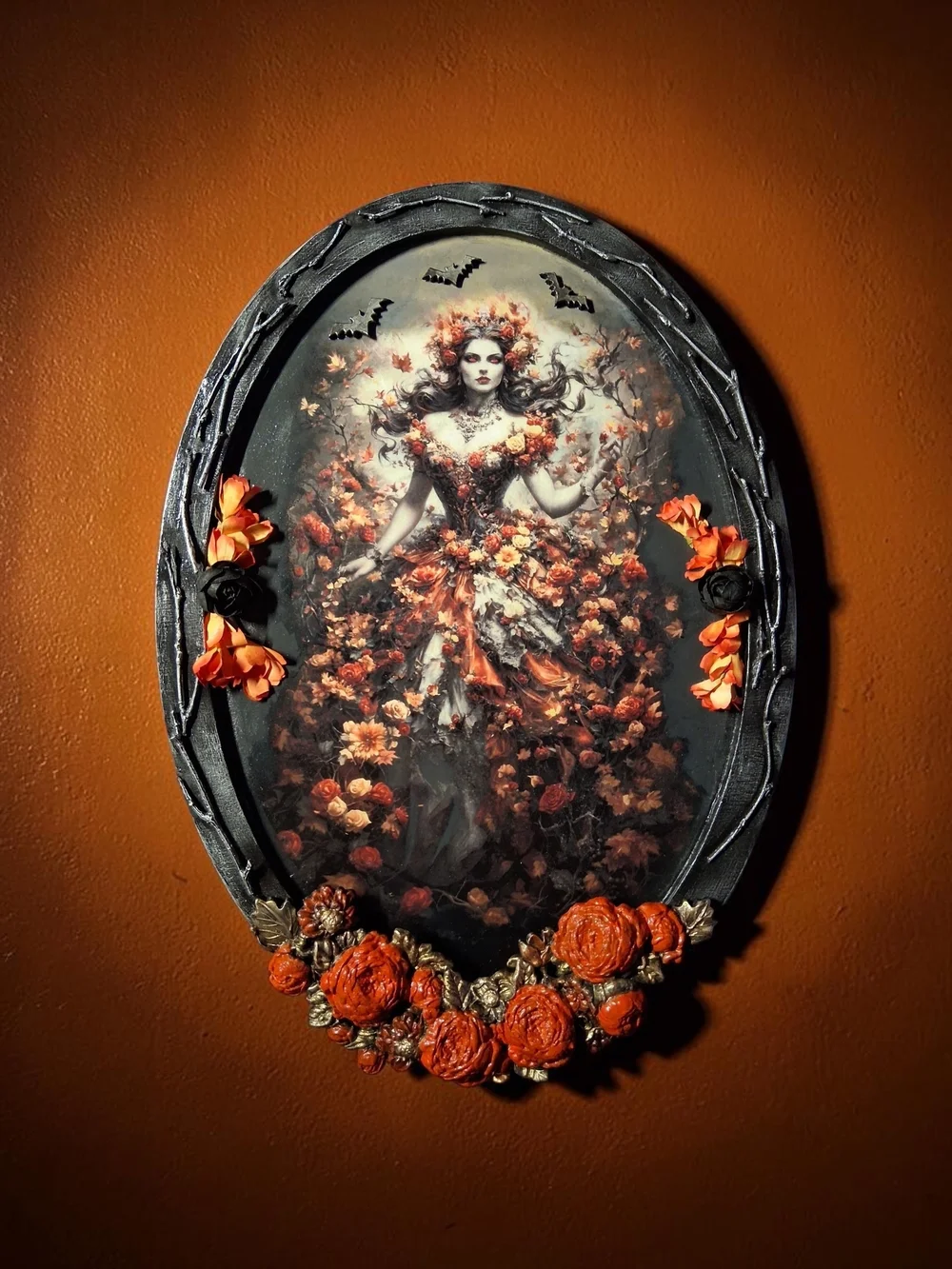 Halloween - Gothic Autumn Queen Handcrafted Wall Art